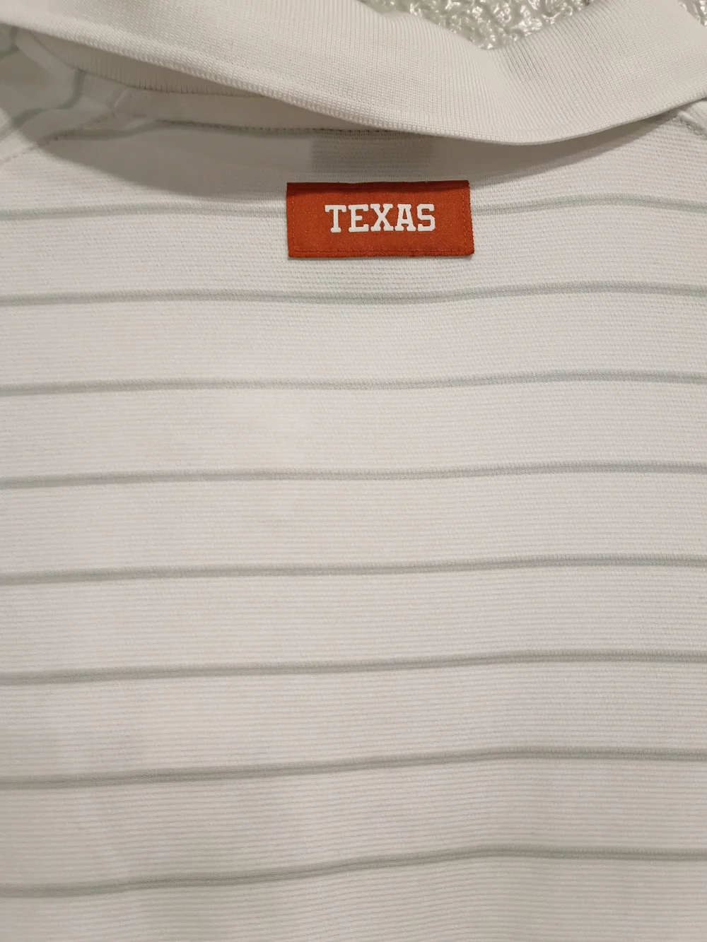 Nike White Striped Texas Longhorns Dri-FIT Polo